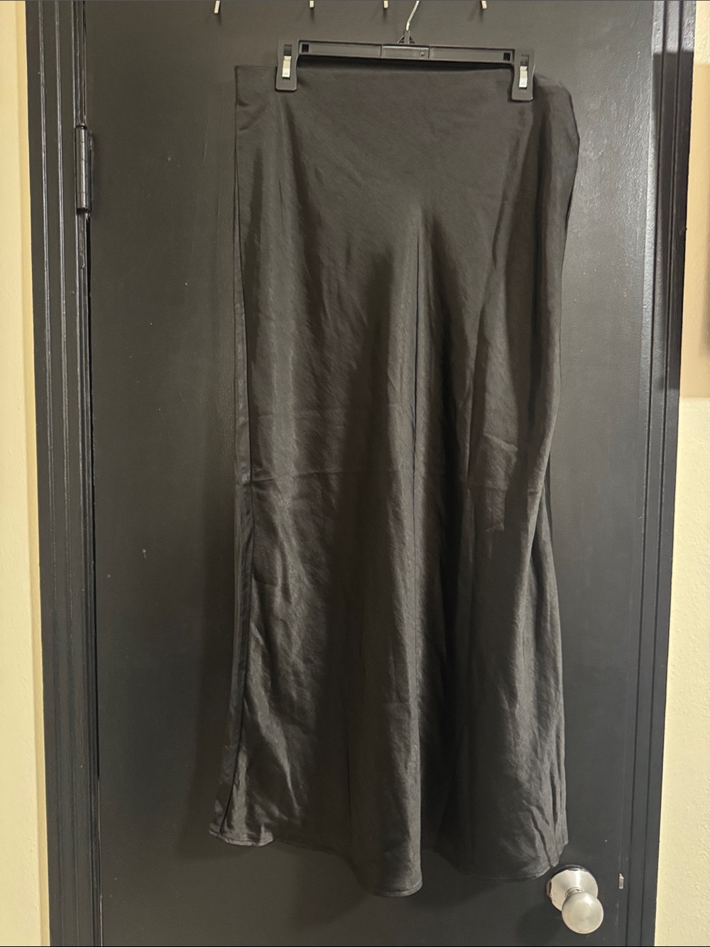 Everyday Black Maxi Skirt - Sleek A-Line Silhouette